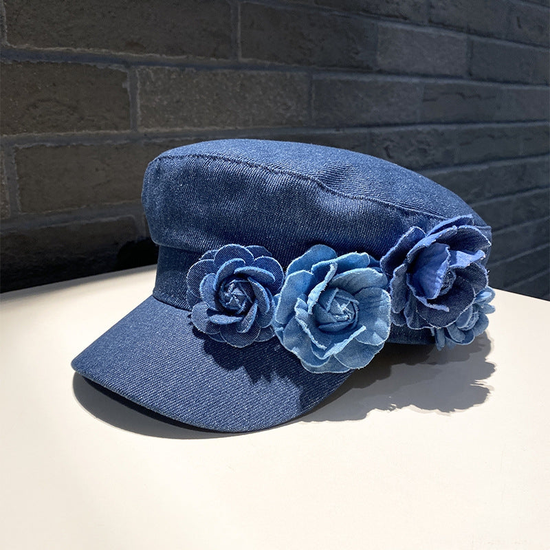 Denim Flat-top Cap Women's