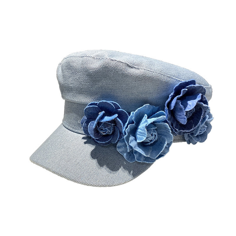 Denim Flat-top Cap Women's